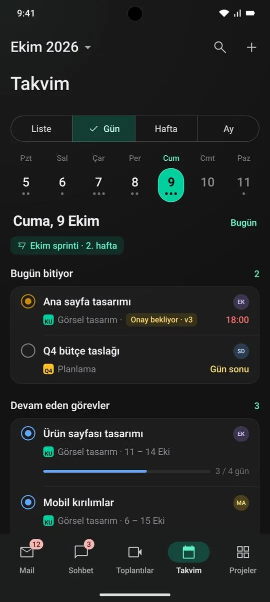 Android Takvim