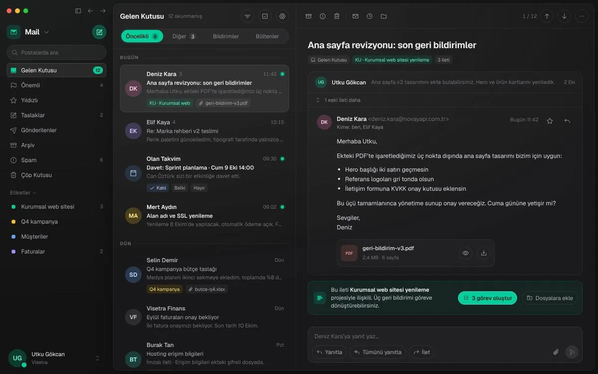 Olan Mail gelen kutusu