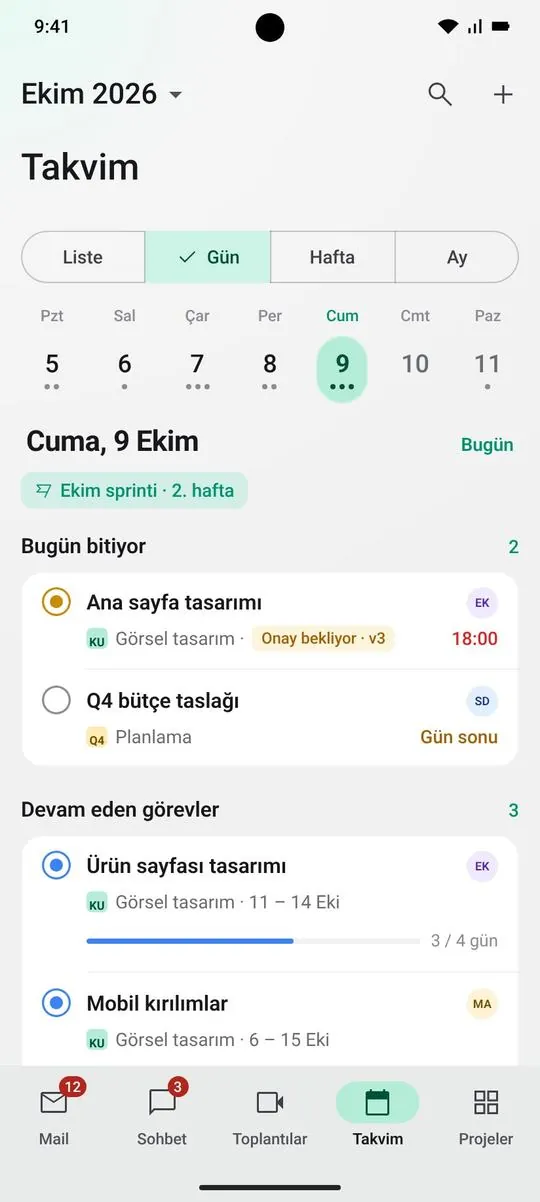 Android Takvim